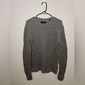 AllSaint unisex waffle crew neck sweater size small